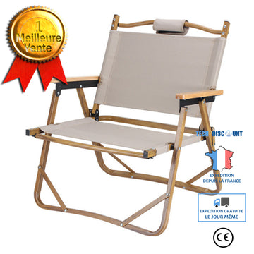 TD® Chaise pliante de camping chaise de pêche sur le terrain loisirs de plein air croquis chaise Kermit en aluminium Portable